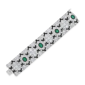 Emerald & Diamond French Estate Bracelet