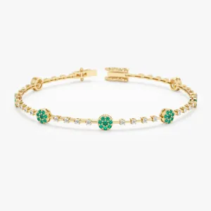 Emerald and Diamond Tennis Bracelet, Alicent
