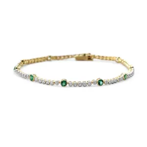 Emerald Bracelet - 18ct Yellow Gold