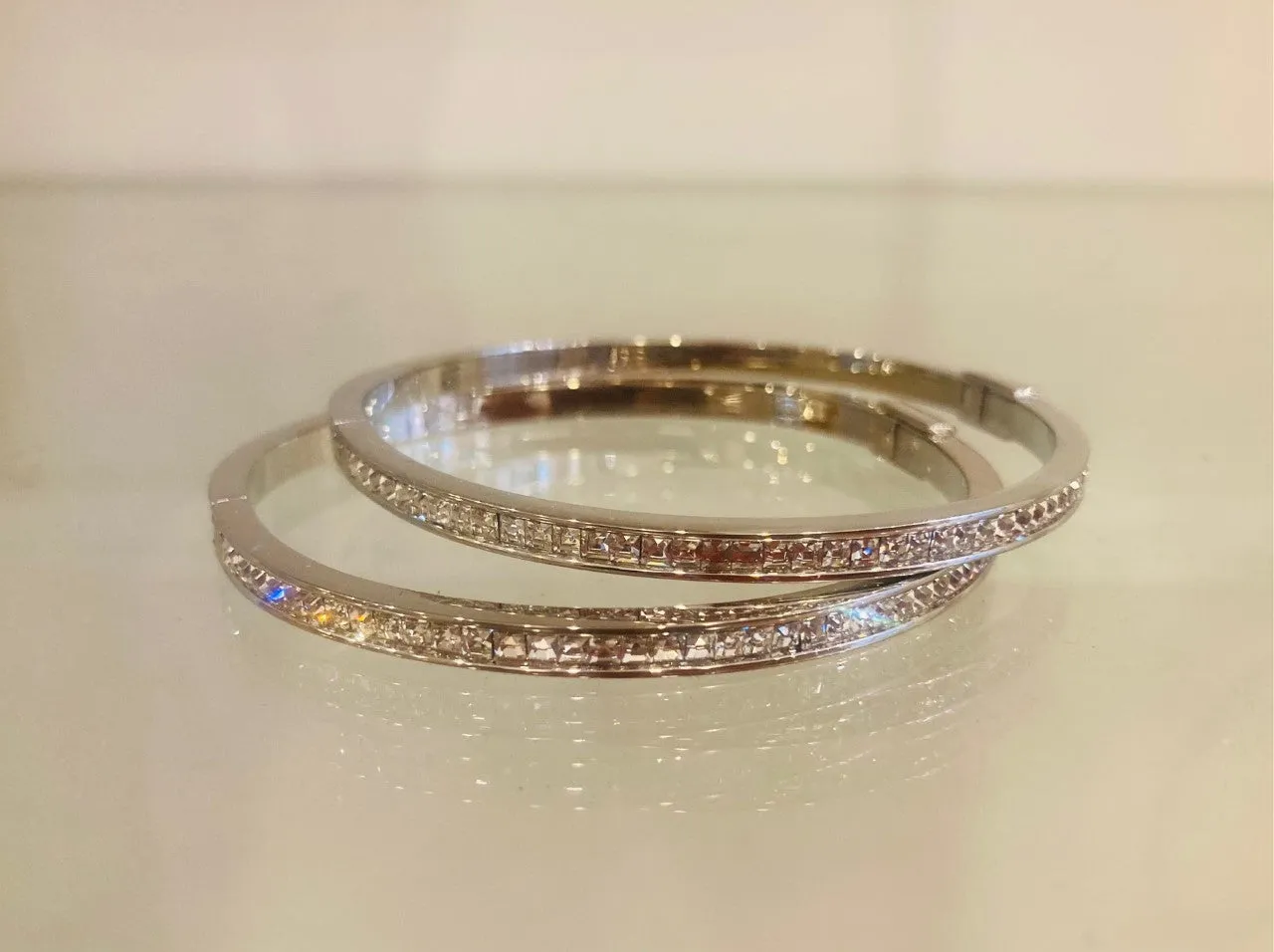 Emerald Cut Bangle Bracelet