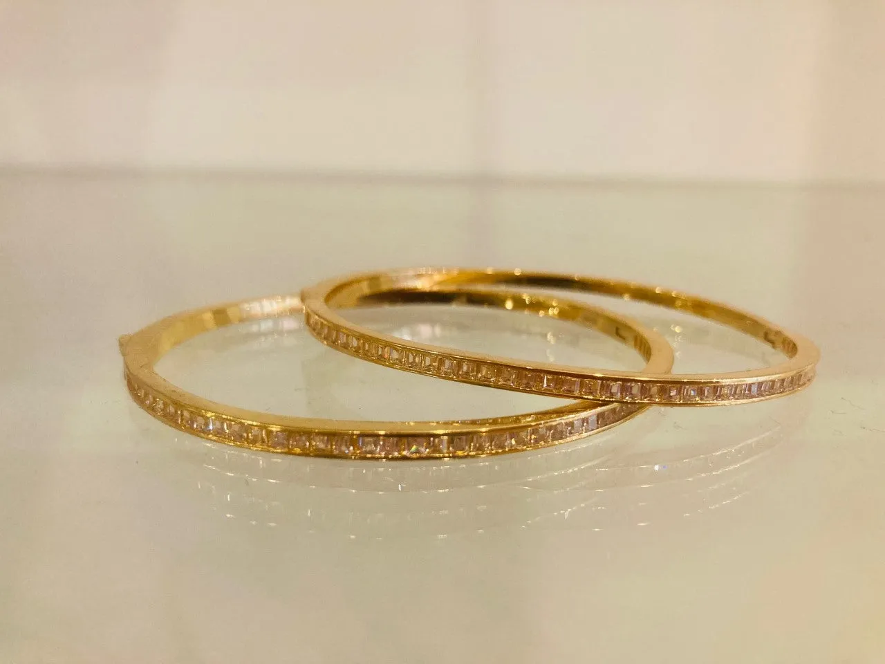 Emerald Cut Bangle Bracelet