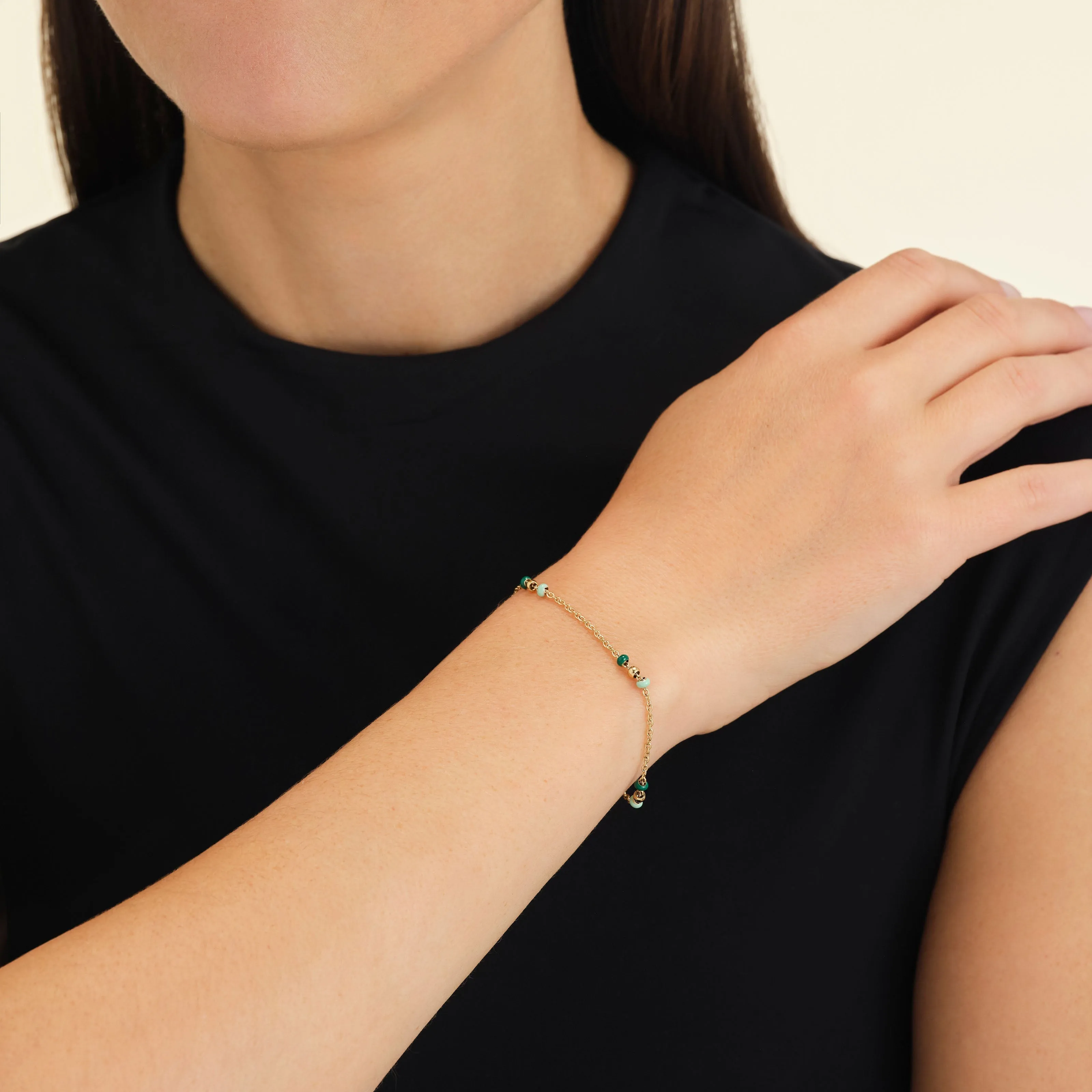Emerald Dotted Bracelet
