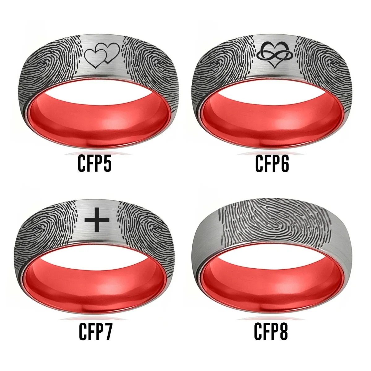 Fingerprint Ring | Mens Wedding Band, Couple Wedding Ring, Memorial Ring