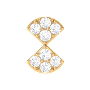 Genuine Diamond Bow Earring for Tragus Piercing