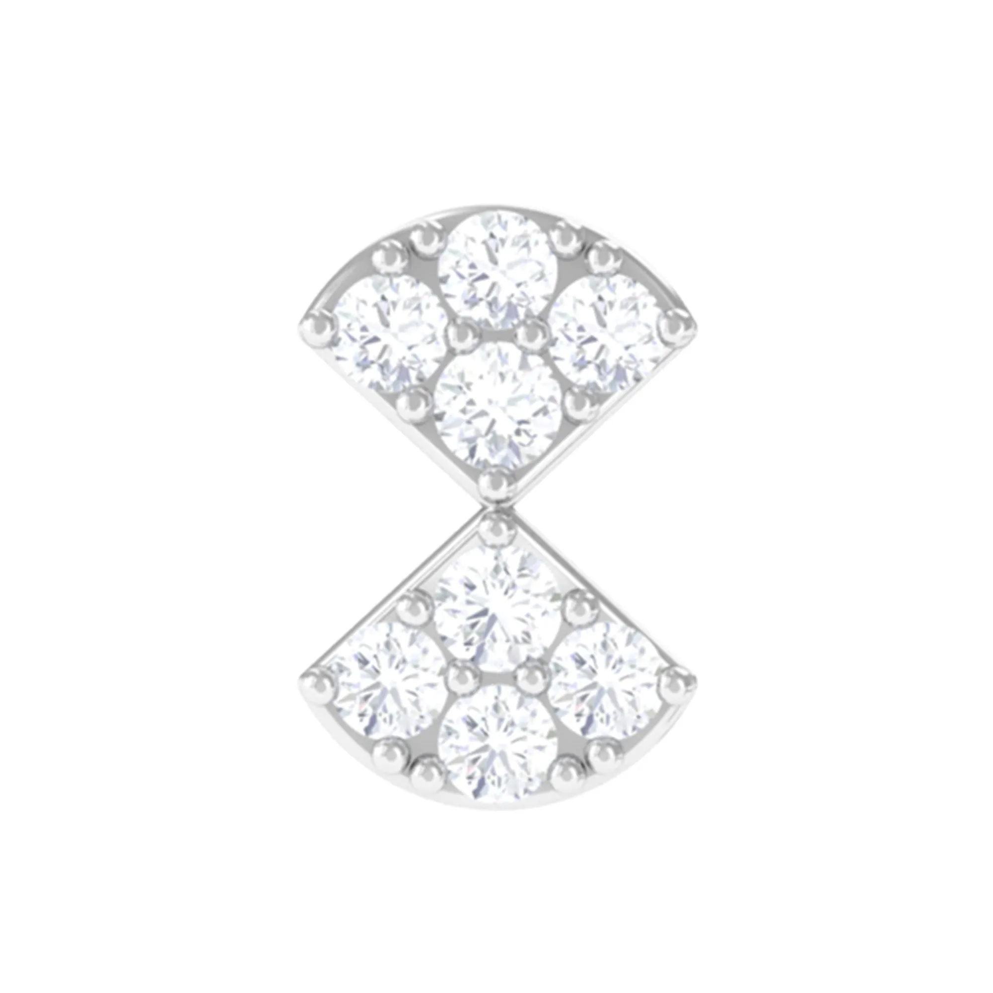 Genuine Diamond Bow Earring for Tragus Piercing