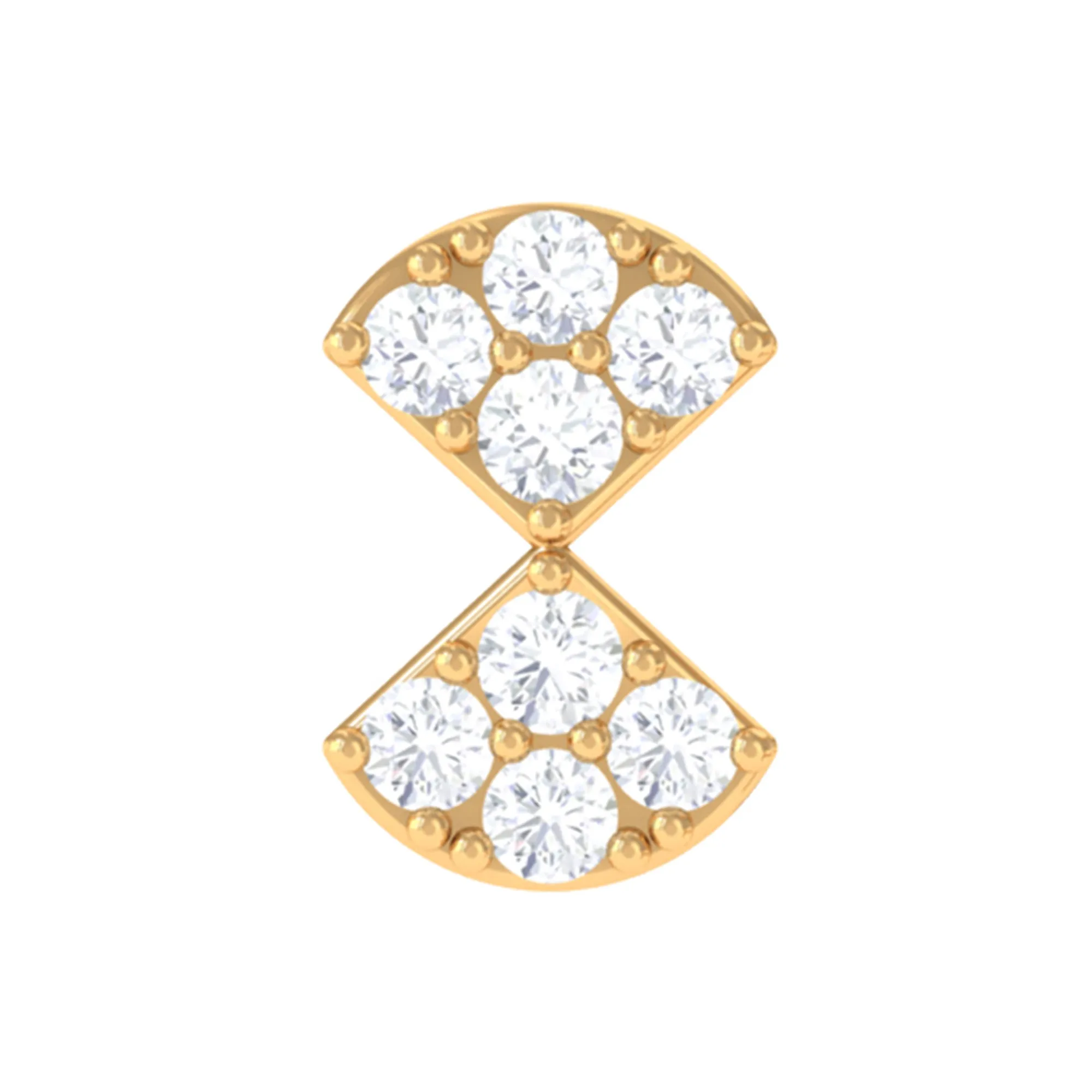 Genuine Diamond Bow Earring for Tragus Piercing