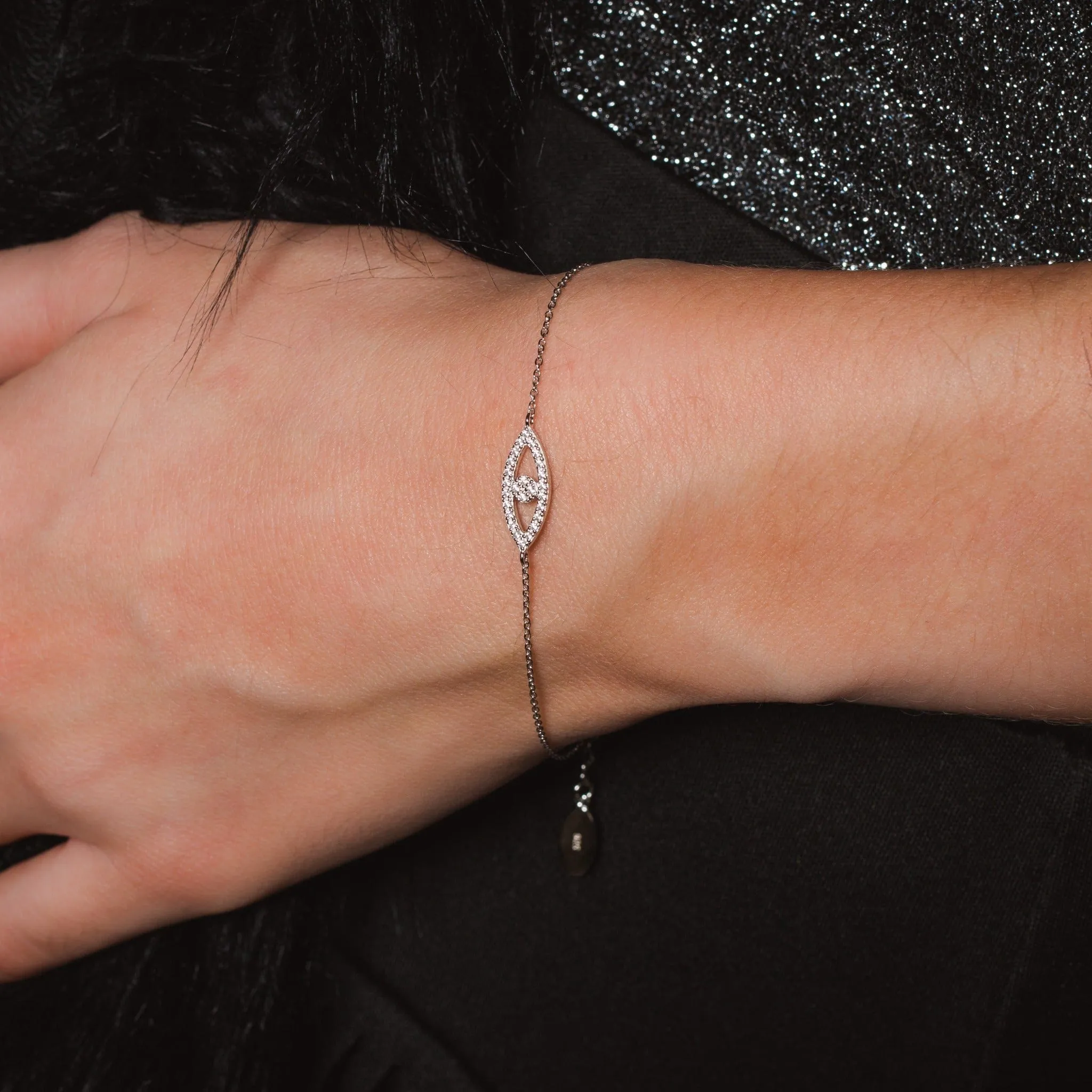 Georgini Rock Star Evil Eye Silver Bracelet