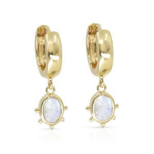 Gia Moonstone Gold Huggies