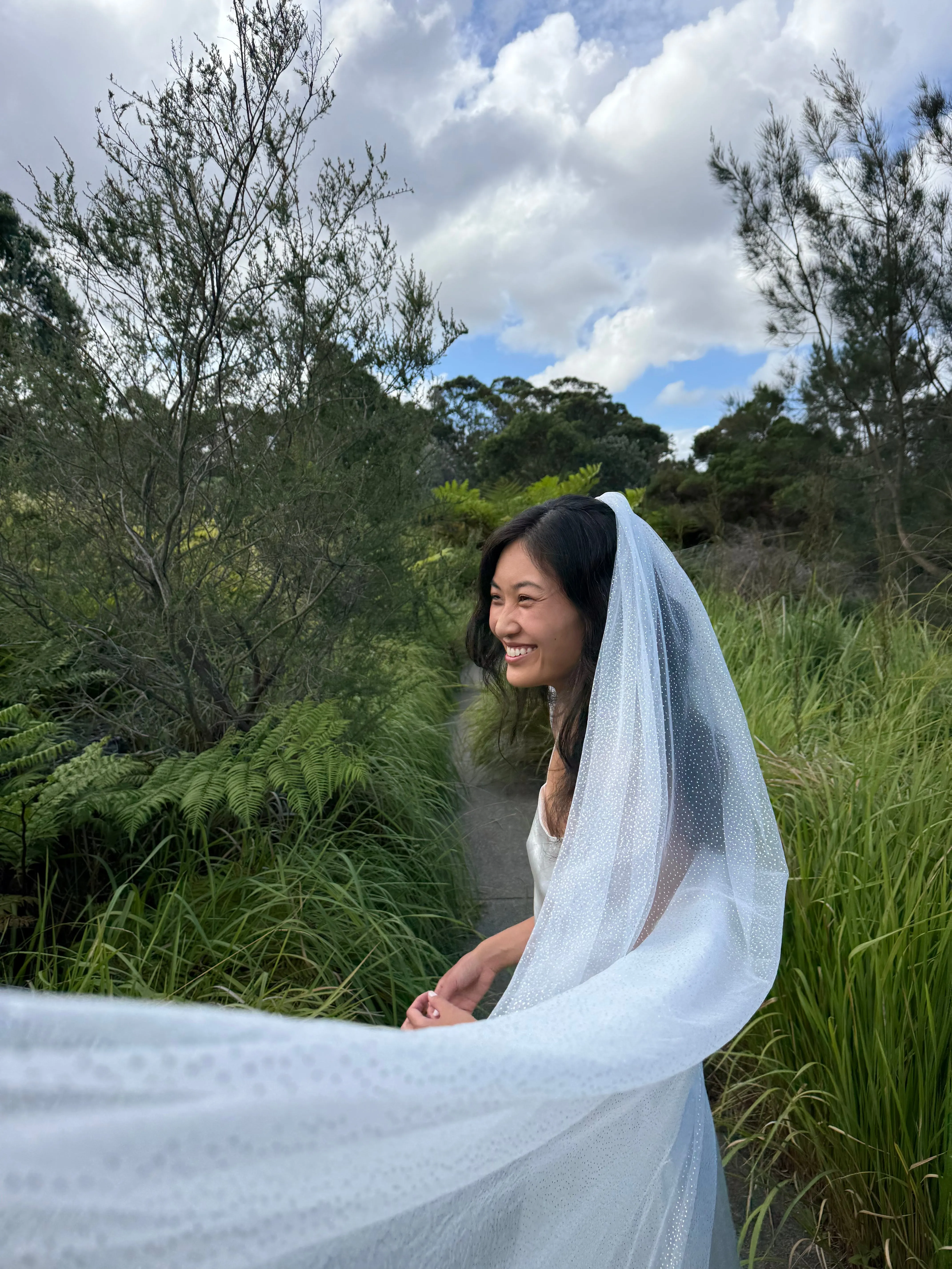 GLITTER VEIL, CATHEDRAL LENGTH, SINGLE TIER