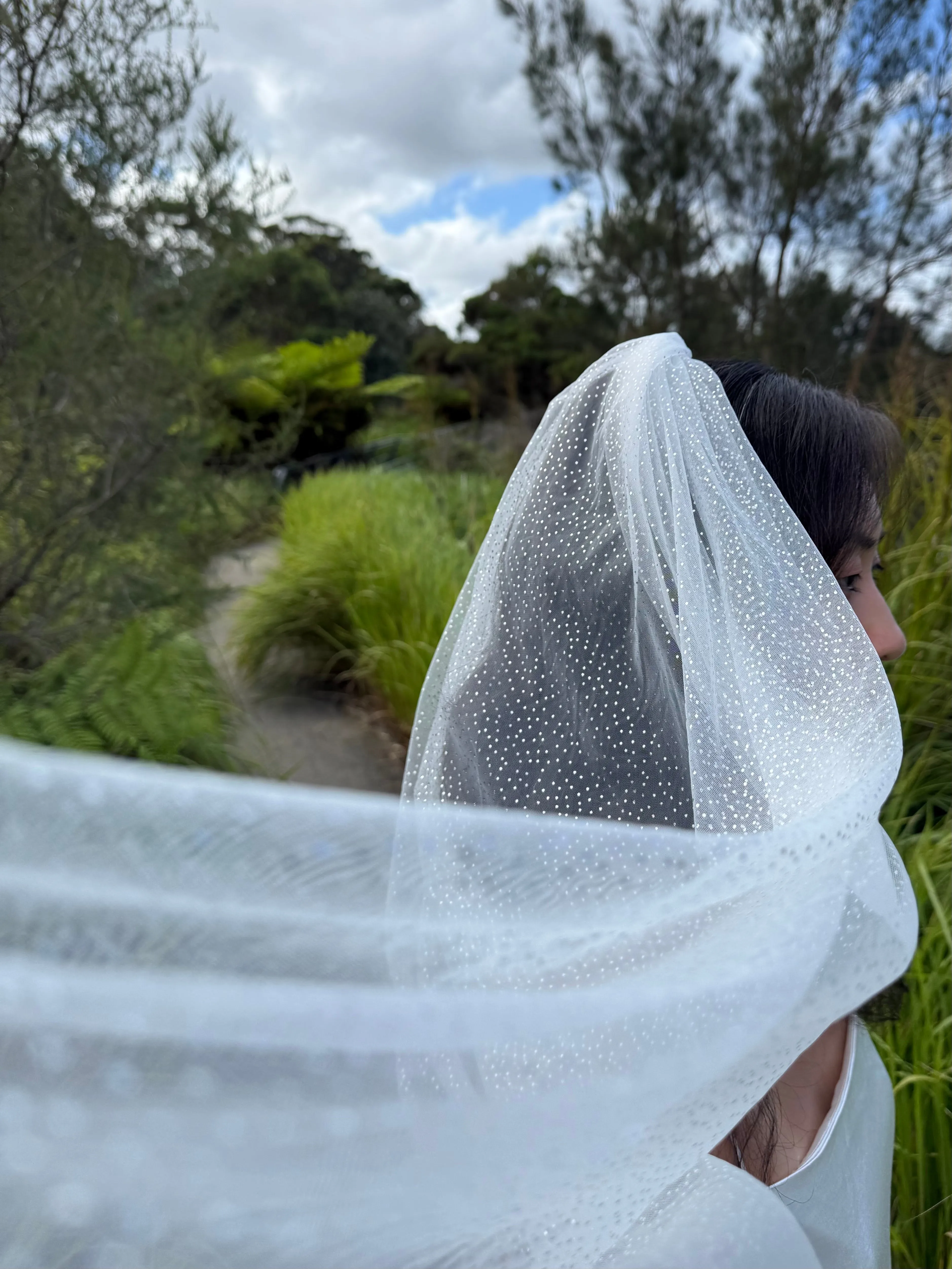 GLITTER VEIL, CATHEDRAL LENGTH, SINGLE TIER