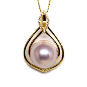 Golden Infinity Love Edison Pearl Necklace
