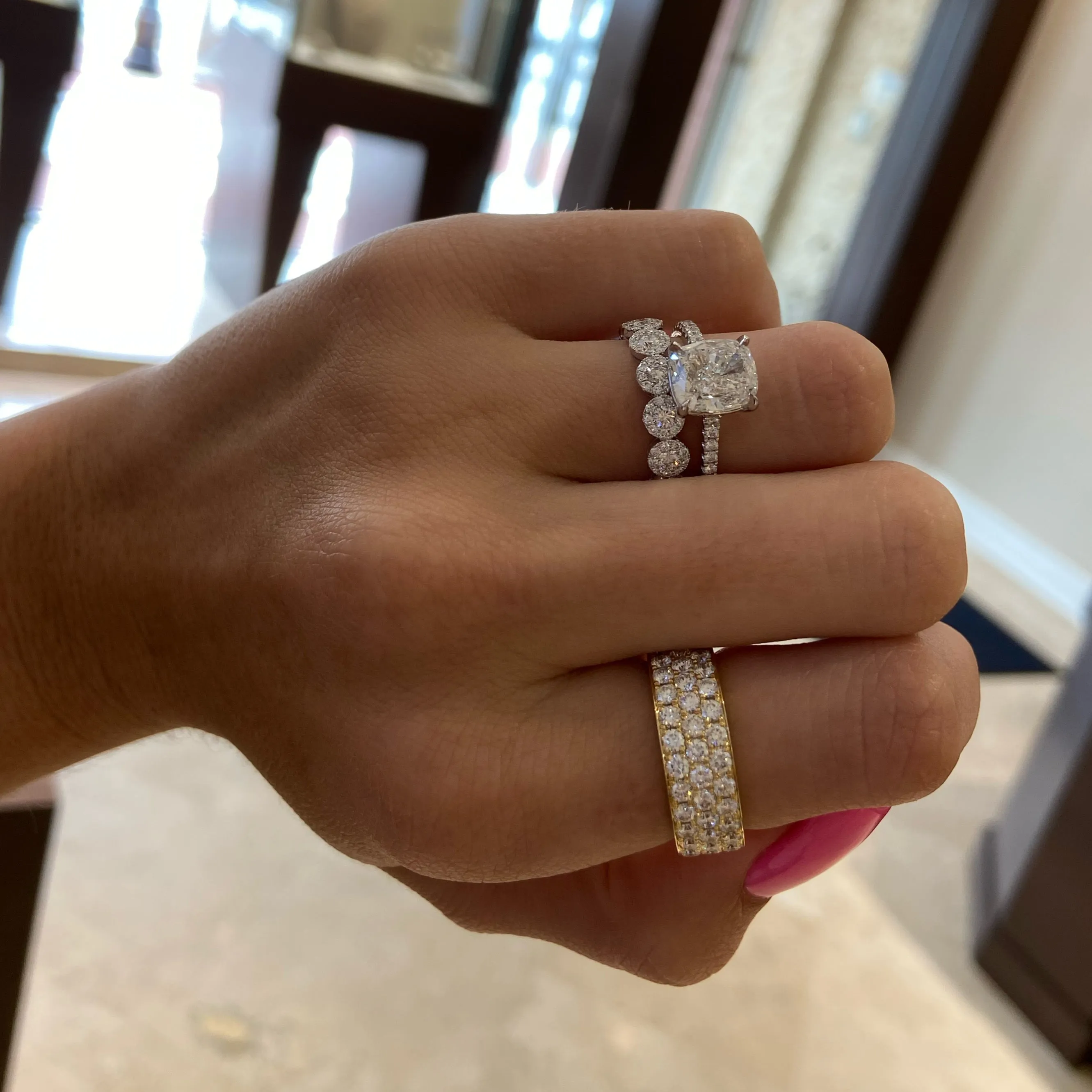Halo Diamond Eternity Ring