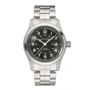 Hamilton Khaki Field Auto Watch Black Dial Stainless Steel 42mm