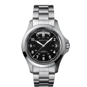 Hamilton Khaki Field King Auto Day Date Black Dial Watch 40mm
