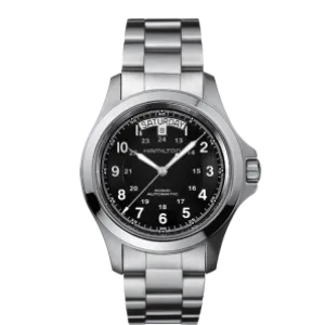 Hamilton Khaki Field King Auto Day Date Black Dial Watch 40mm