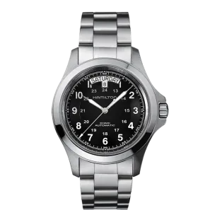 Hamilton Khaki Field King Auto Day Date Black Dial Watch 40mm