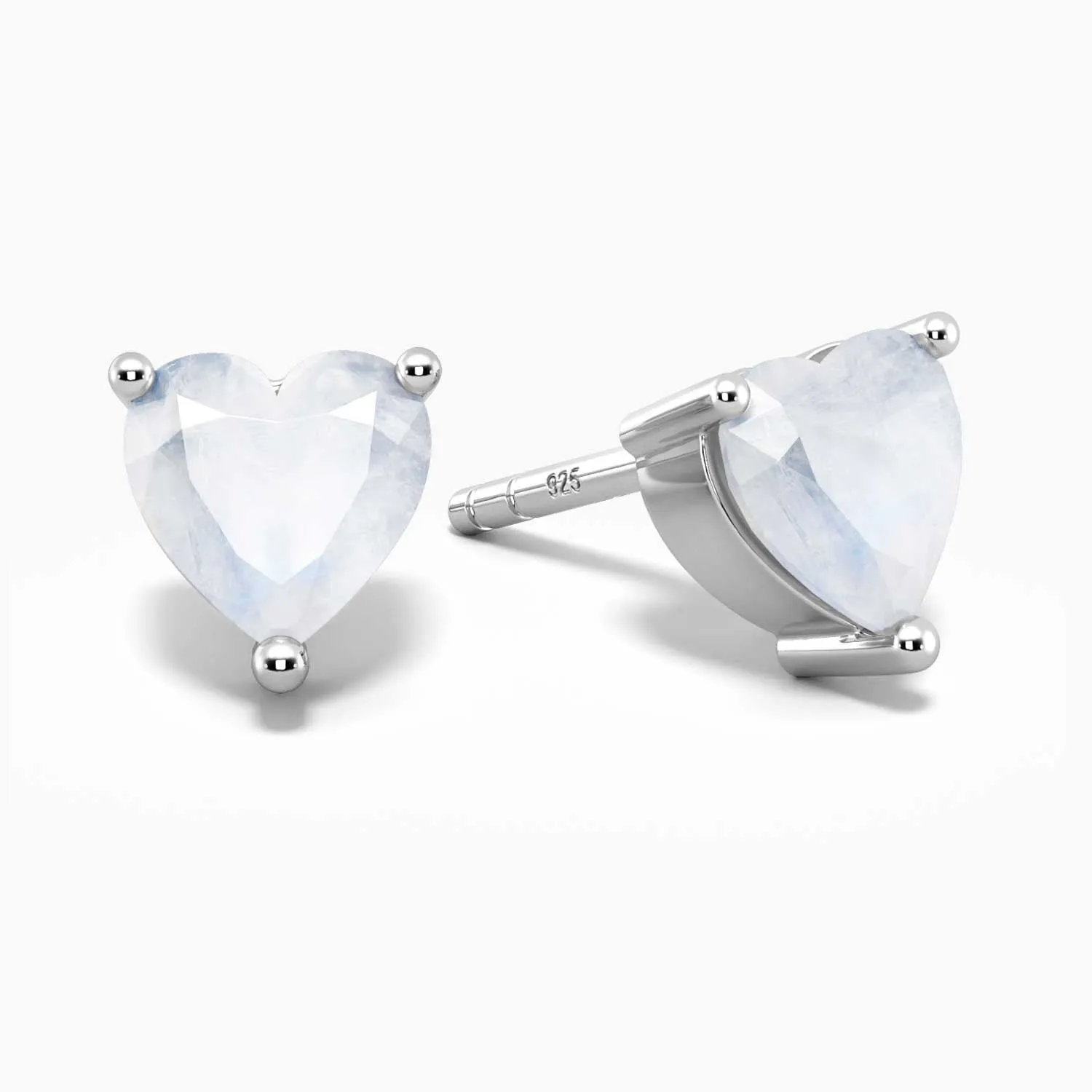 Heart Shape Moonstone Earrings in Silver - Irosk®