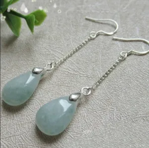 Jade Gemstone Drop Earrings