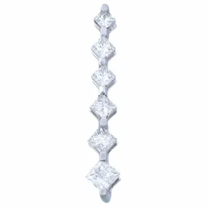 Journey Pathways Pendant (0.98 ct Diamonds) in White Gold
