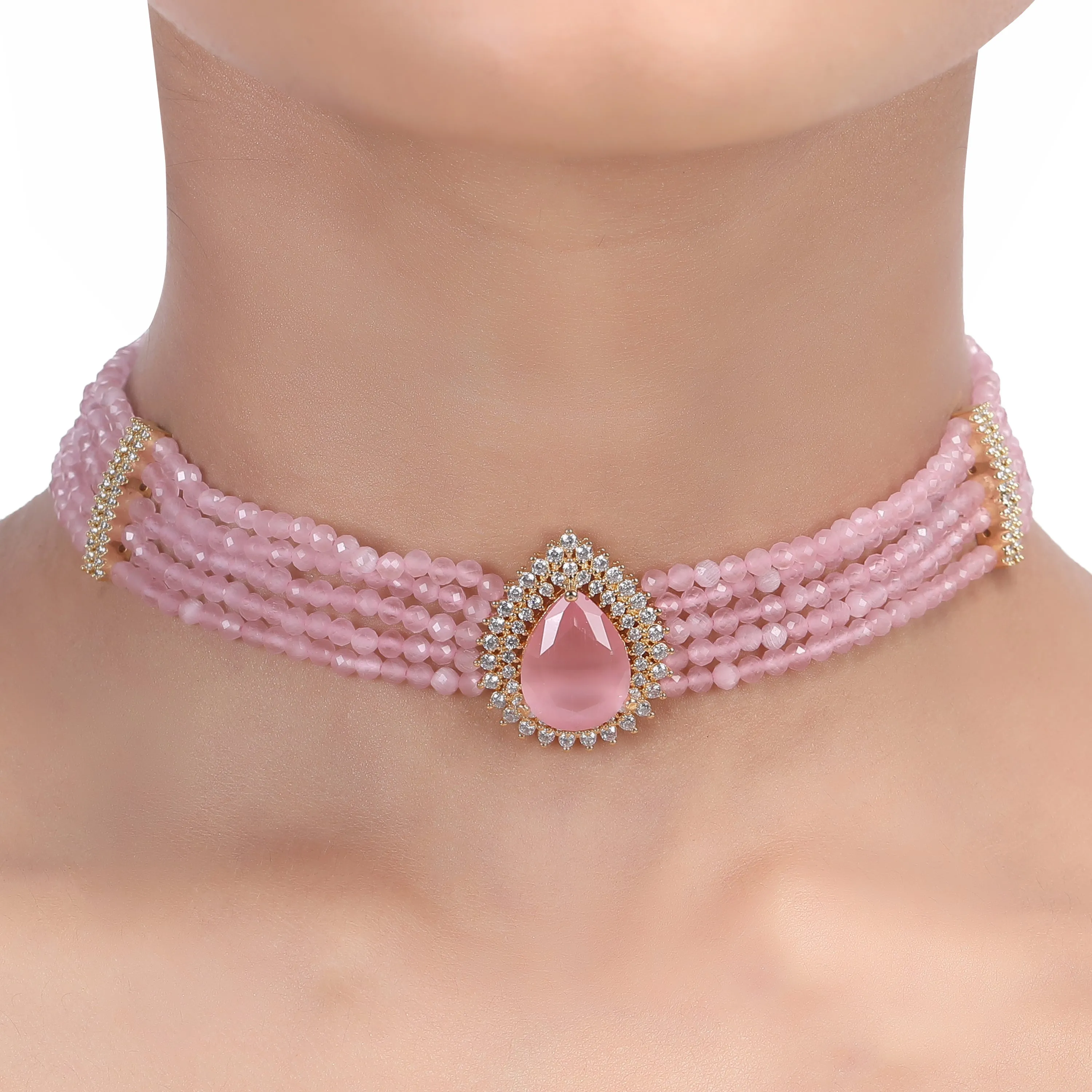Karuna Naandhi Zircon  Choker  SET