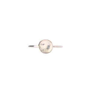 Large Moonstone Real Silver Ring
