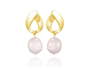 Lola Knight - Willow - Pearl Drop Wedding Earrings - 18CT Gold