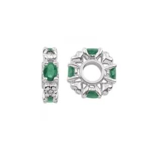May Birthstone Silver Wheel Charm S348E