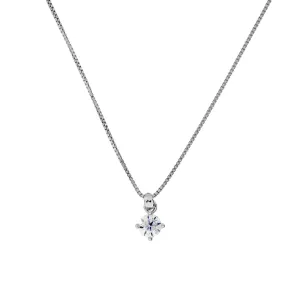 Medium Brilliant Cut Cubic Zirconia Pendant with a Claw Setting