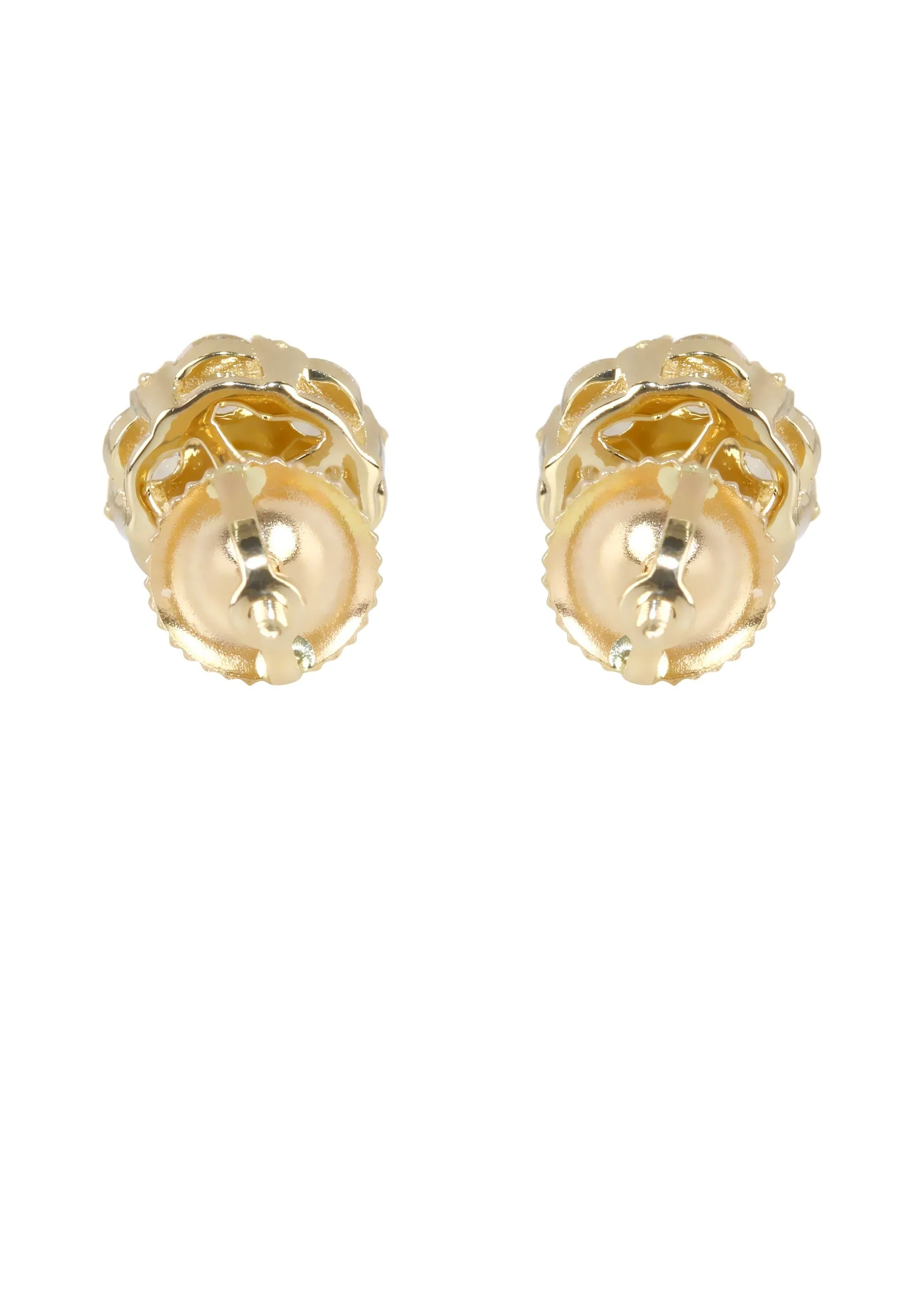 Mens Stud Diamond Earrings | 1.25 Carats 14K Yellow Gold