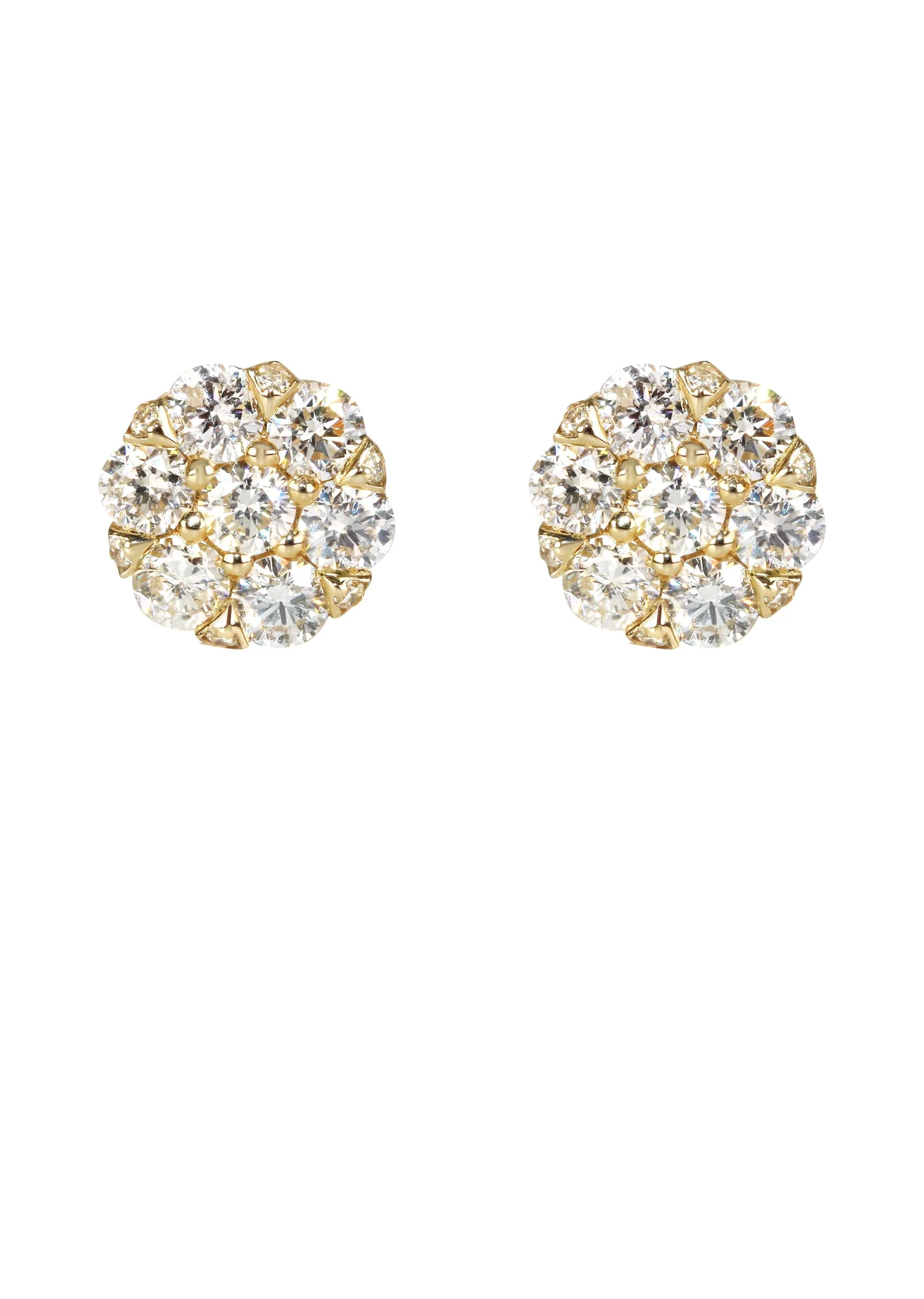 Mens Stud Diamond Earrings | 1.25 Carats 14K Yellow Gold