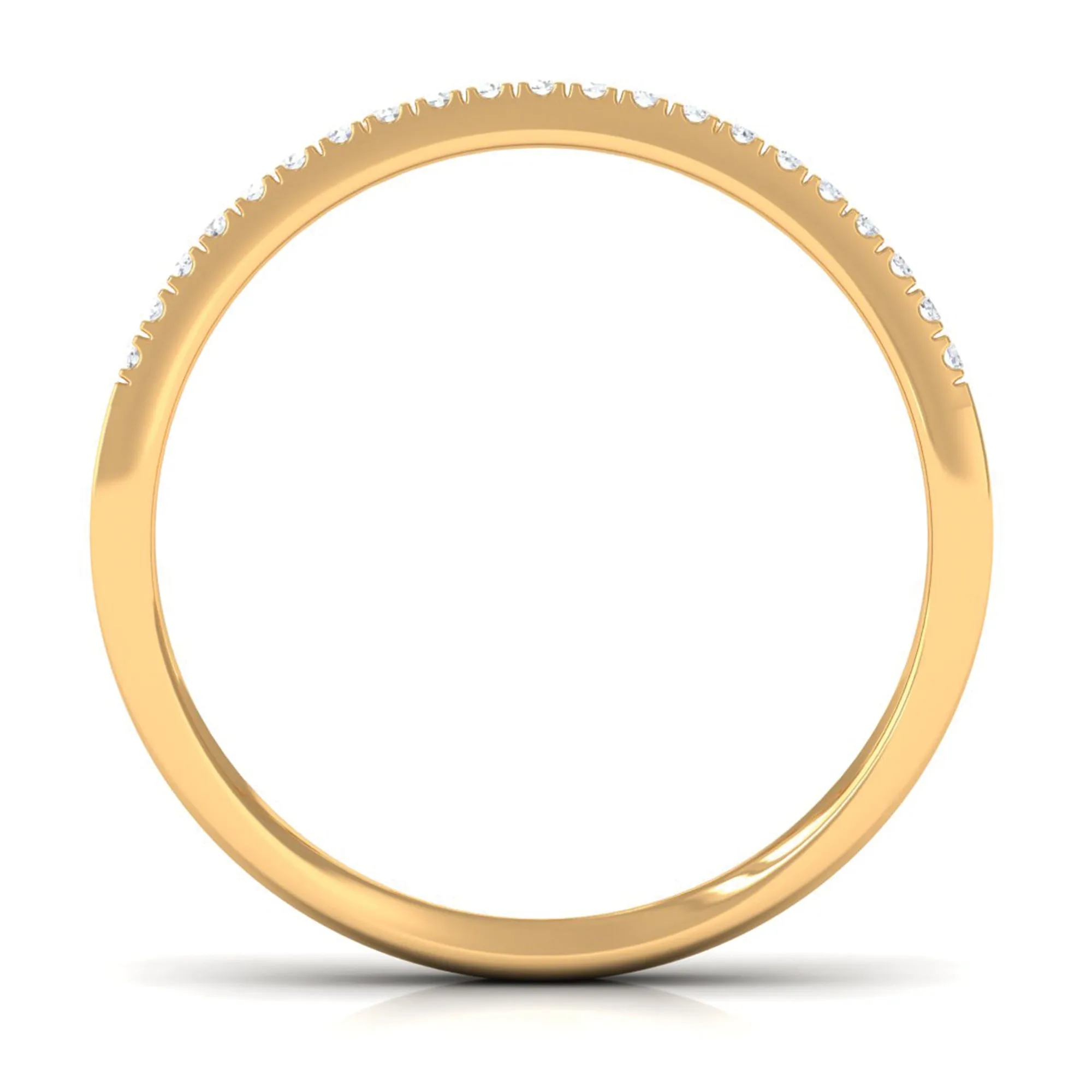Minimal Baguette and Round Cut Diamond Wedding Band Ring