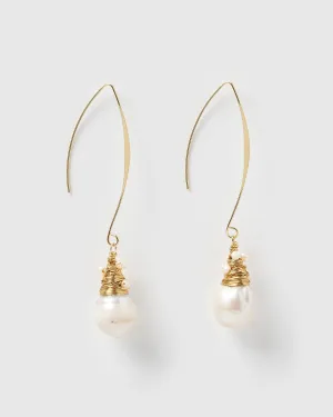 Miz Casa & Co Kelsey Drop Earrings Freshwater Pearl