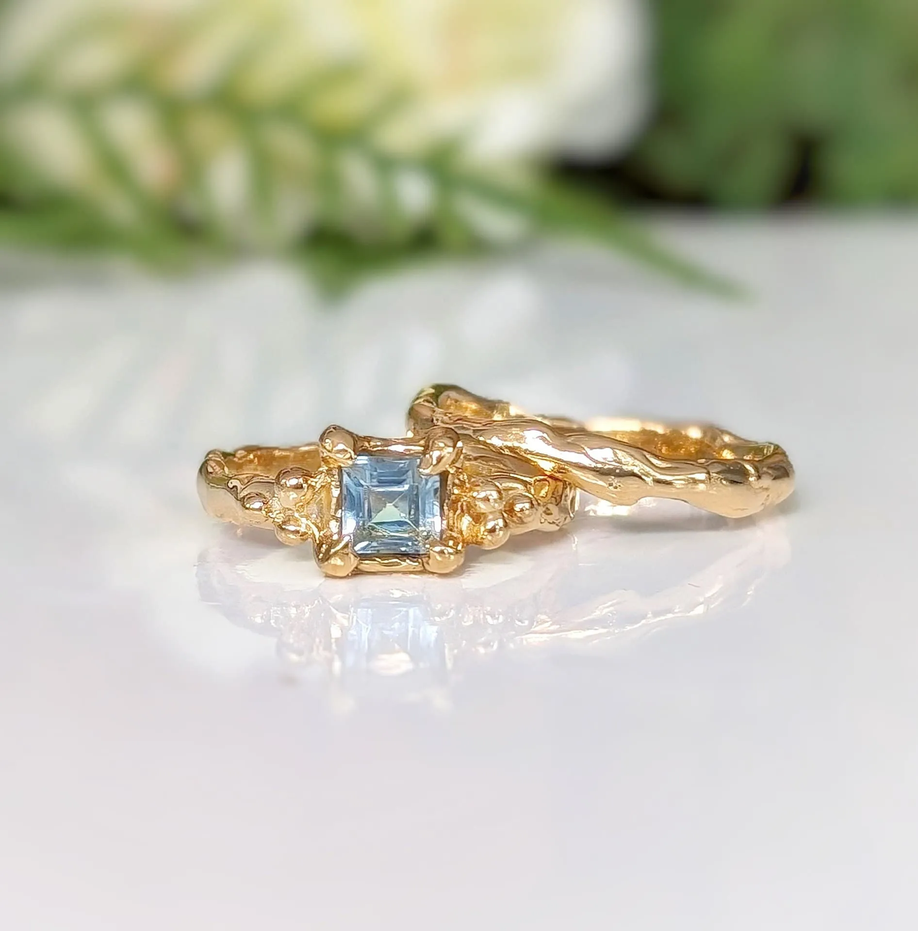 Molten Silver wedding band