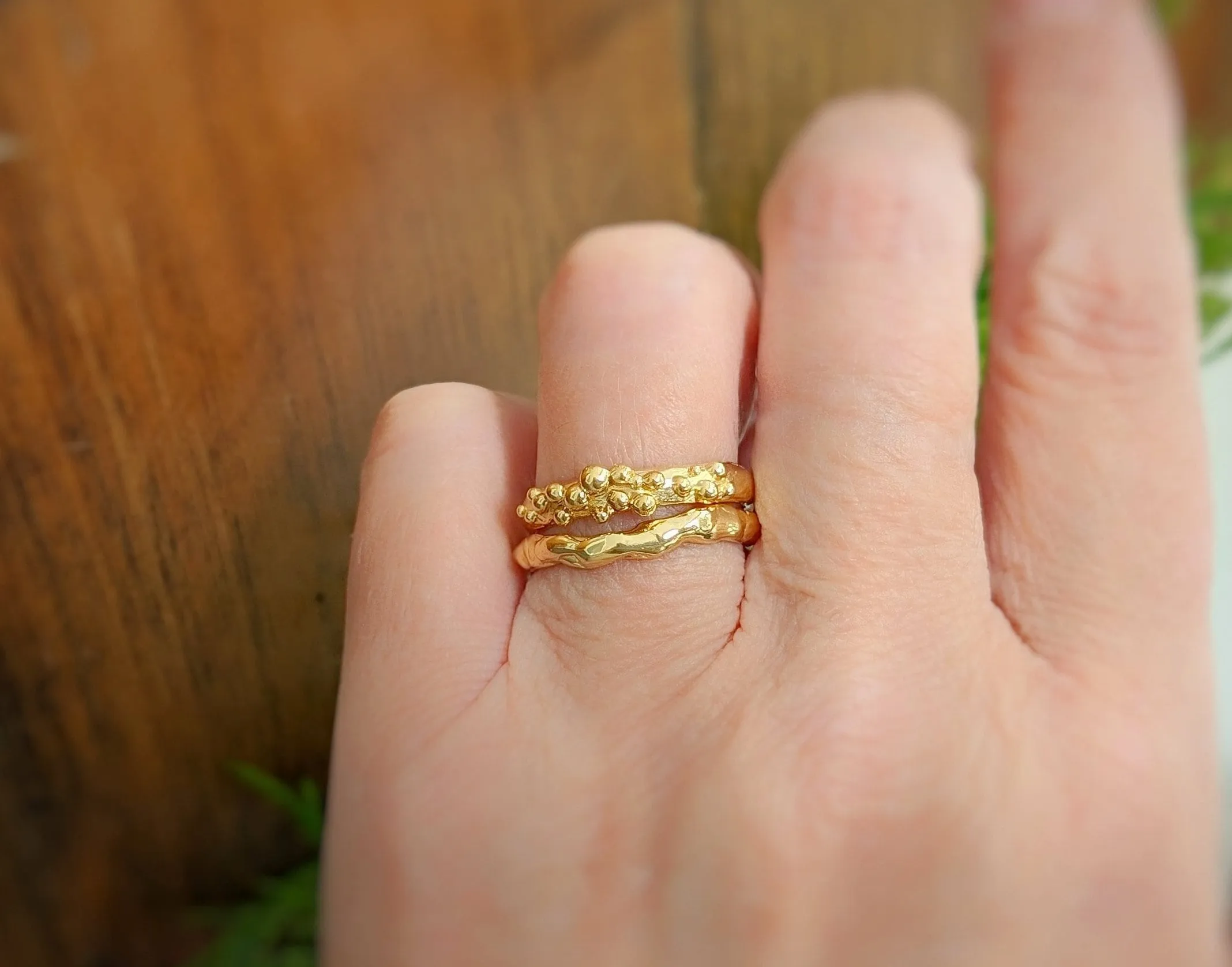 Molten Silver wedding band