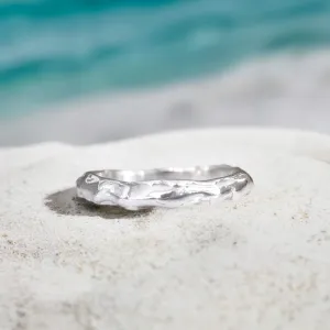 Molten Silver wedding band