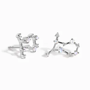 Moonstone Earrings - Gemini Zodiac Constellation