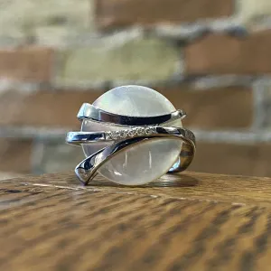 Mother of Pearl and Diamond Ring