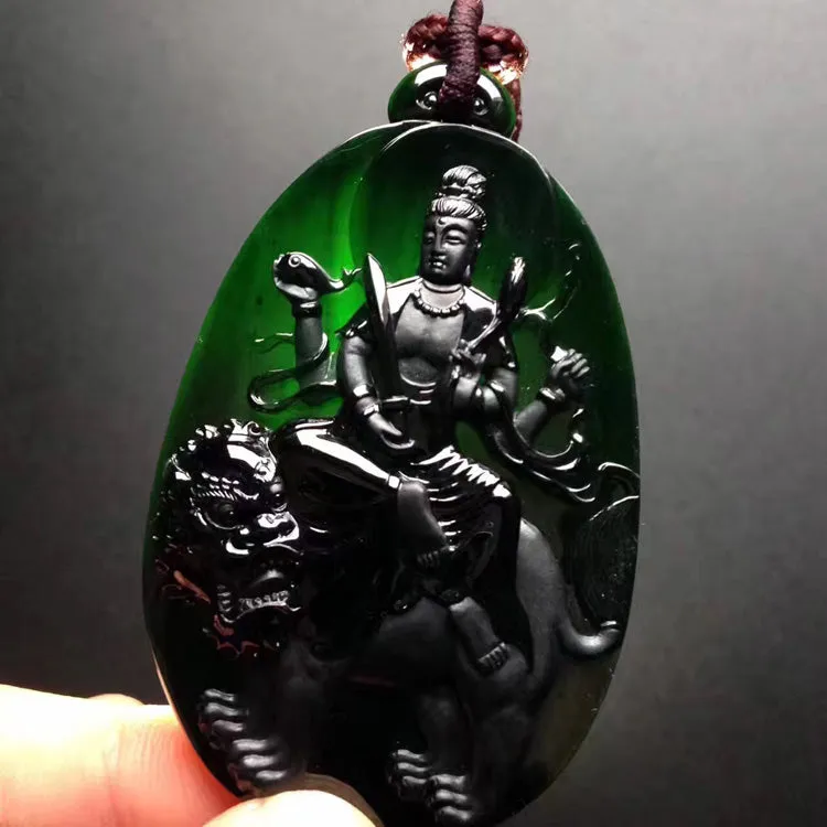 Natural Jade Pendant Jadeite Guan Yin Pendant PT227