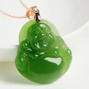 Natural Jade Pendant Nephrite Buddha Pendant PT141