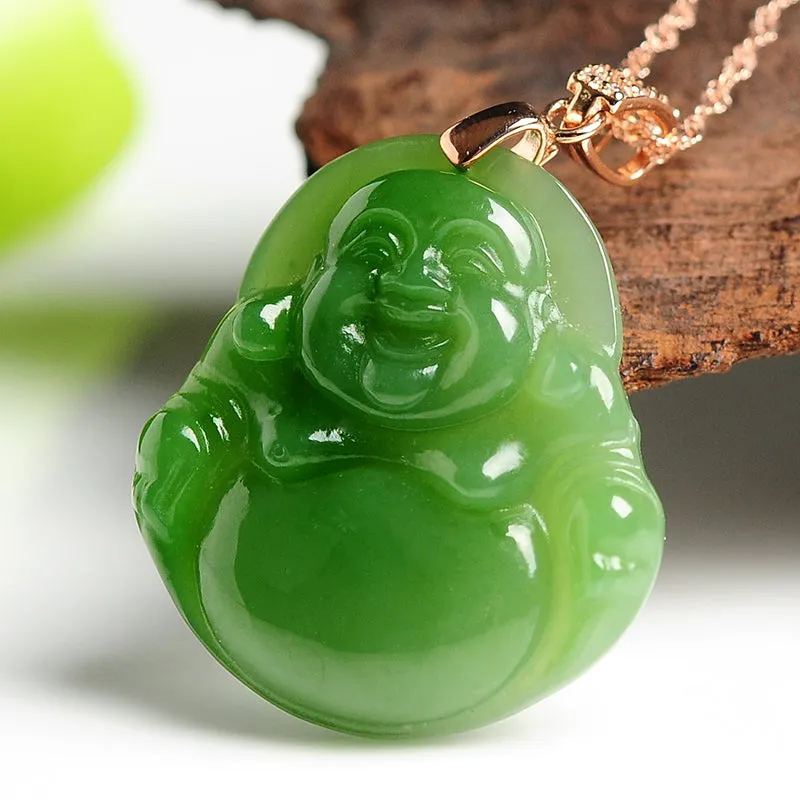 Natural Jade Pendant Nephrite Buddha Pendant PT141