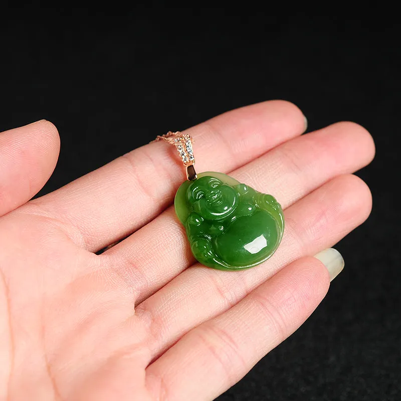 Natural Jade Pendant Nephrite Buddha Pendant PT141