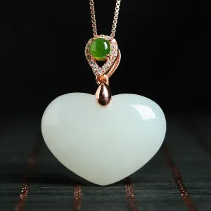 Natural Jade Pendant Nephrite Silver Pendant PT183