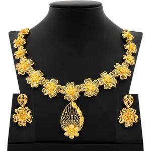 NECKLACE SET WITH RING AND STUD PGNS7-037, PGHST162-041, PGR8-081