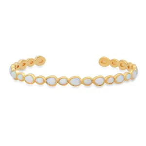 Opal Bezel Cuff Bracelet