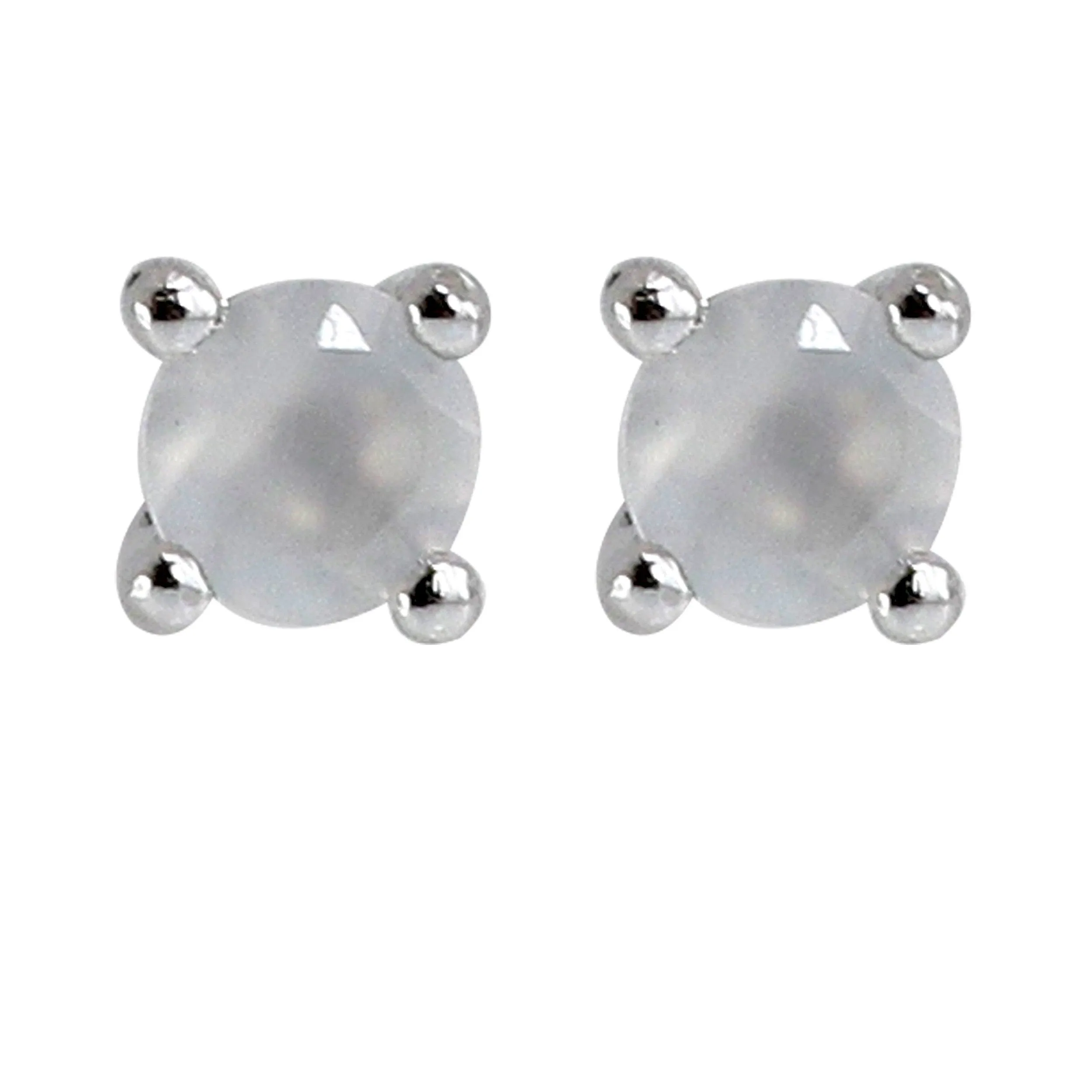Oval Moonstone Earrings 3mm