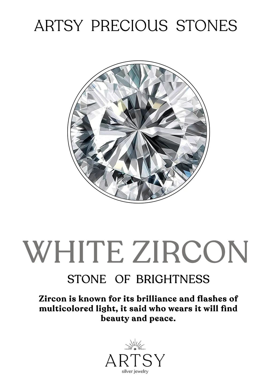 Princess Cut Zircon Stone Necklace