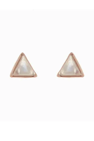 PURA VIDA GEMSTONE TRIANGLE STUD EARRINGS