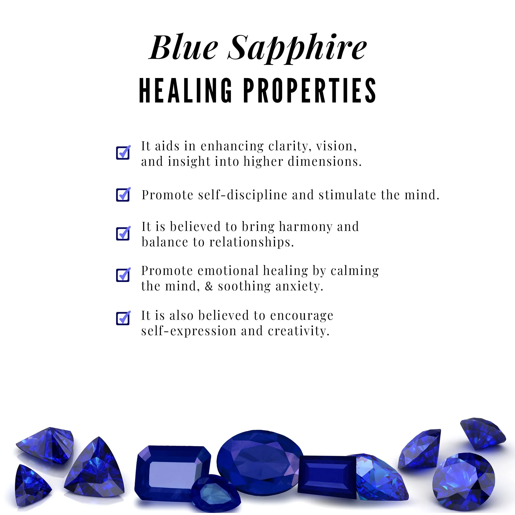 Real Blue Sapphire Virgo Zodiac Pendant with Diamond