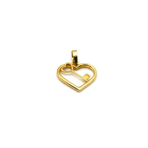 Real Gold Key Heart Pendant 1375 P 1849
