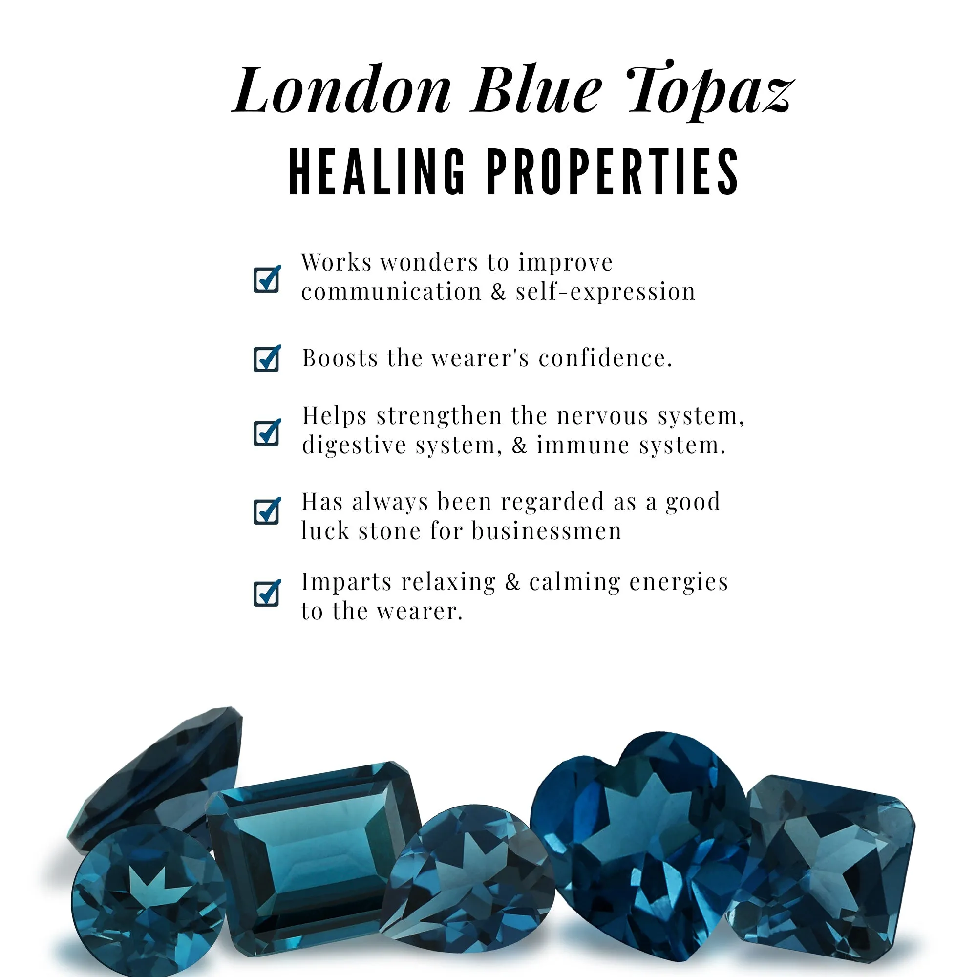 Real London Blue Topaz and Diamond Pendant